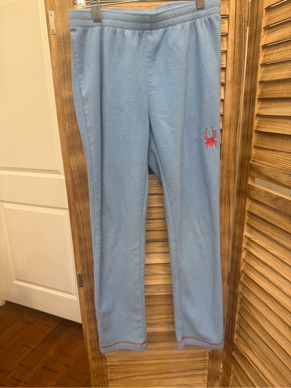 Spyder Kids Light Blue Fleece Joggers with Red Logo